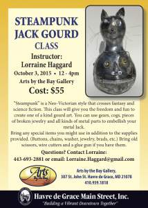 Arts by the Bay Gallery Announces Steampunk Jack Gourd Class with Instructor Artist Lorraine Haggard