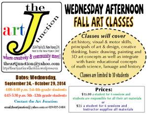 Wednesday Afternoon Fall Art Classes 