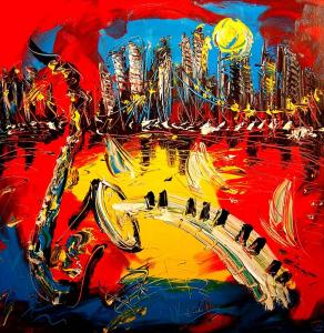 Mark Kazav New Paintings - Manhattan Jazz