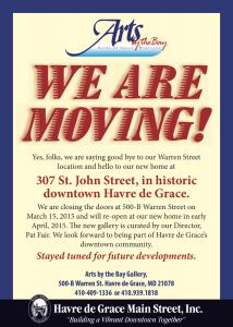 Arts By The Bay Gallery Is Moving To Downtown Historic Havre De Grace, Md.