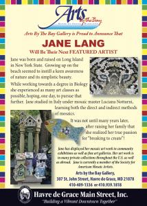 Arts By The Bay Gallery Is Proud To Announce Jane Lang As Their Next Featured Artist