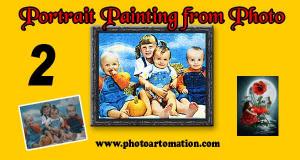 Photoartomation - Children Portrait Painting