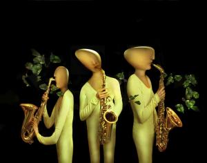 Surrealistic Art - Yellow Love Trio - Contradictory Combination Of Dream And Reality