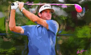 Artist Steven Lester Releases New Painting Of Masters Champ Bubba Watson
