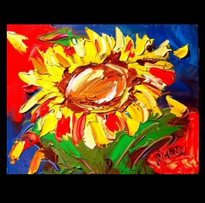 Artist Mark Kazav - Pop Art Sunflowers, New York, Jazz Music, Flowers